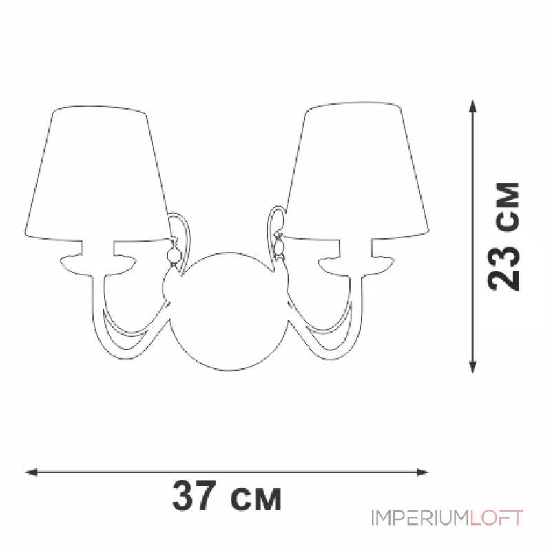 Настенный светильник VitaLuce V3368-0/2A
