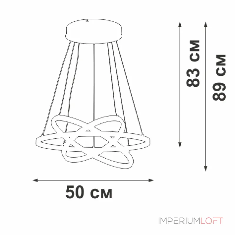 Подвесная люстра VitaLuce V2515DT-0/3S Подвесная люстра VitaLuce V2515DT-0/3S