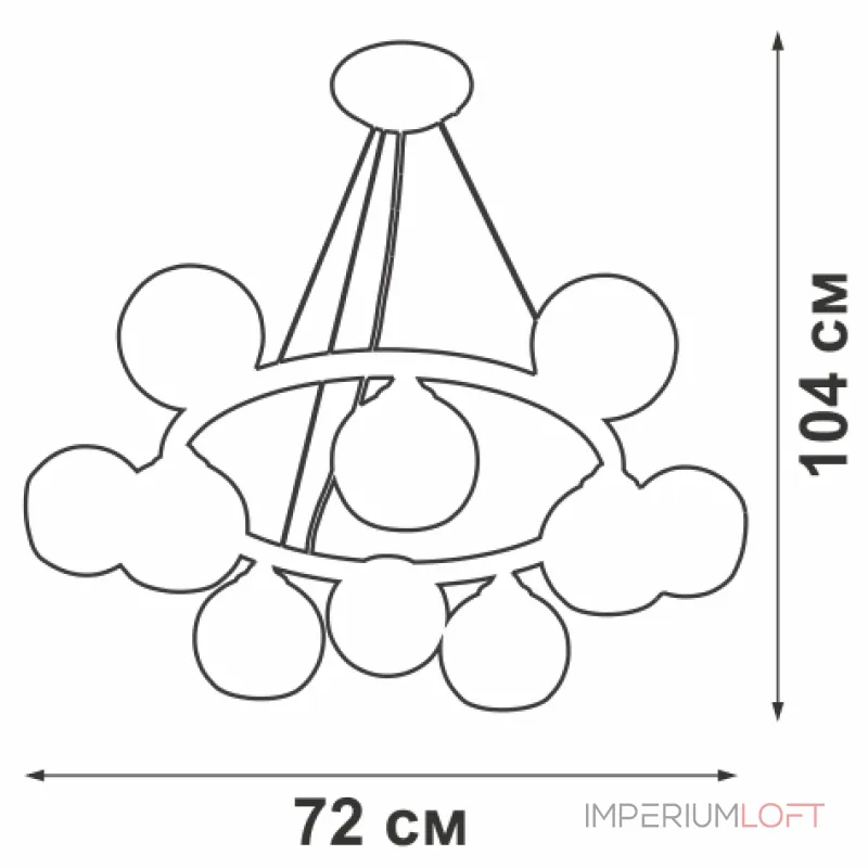 Подвесная люстра VitaLuce V4485-1/10S Подвесная люстра VitaLuce V4485-1/10S