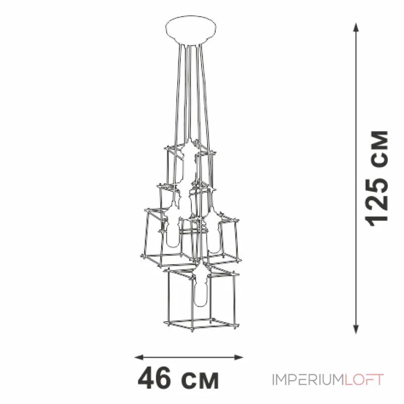Подвесная люстра VitaLuce V4781-1/5S Подвесная люстра VitaLuce V4781-1/5S
