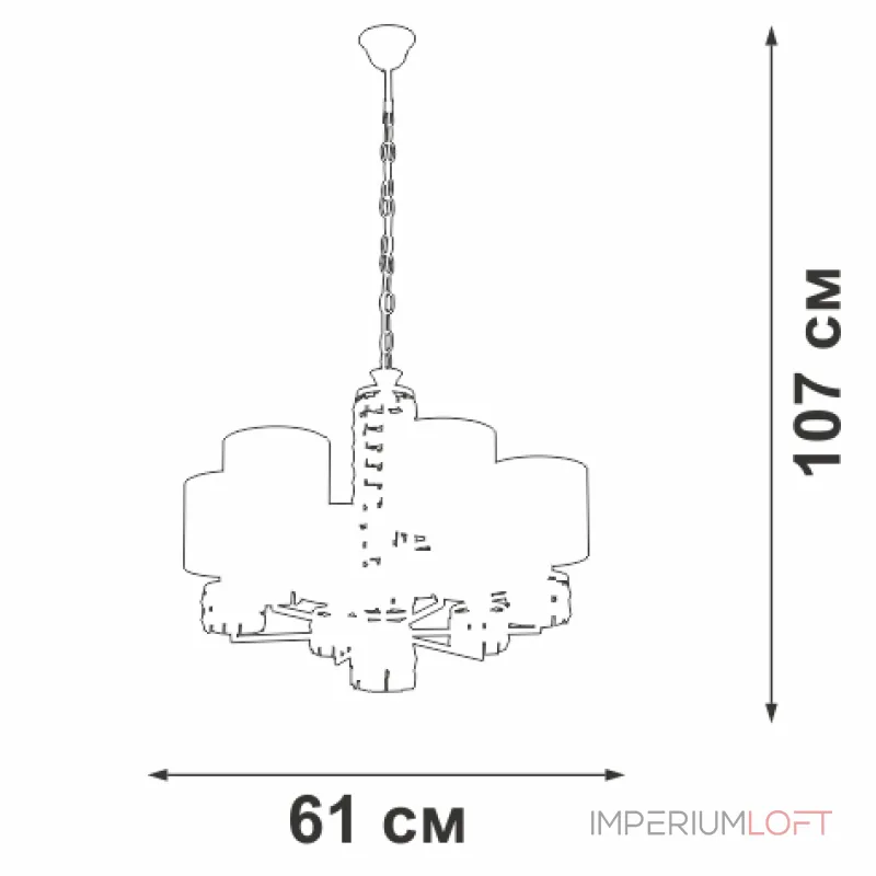 Подвесная люстра VitaLuce V1855-9/6