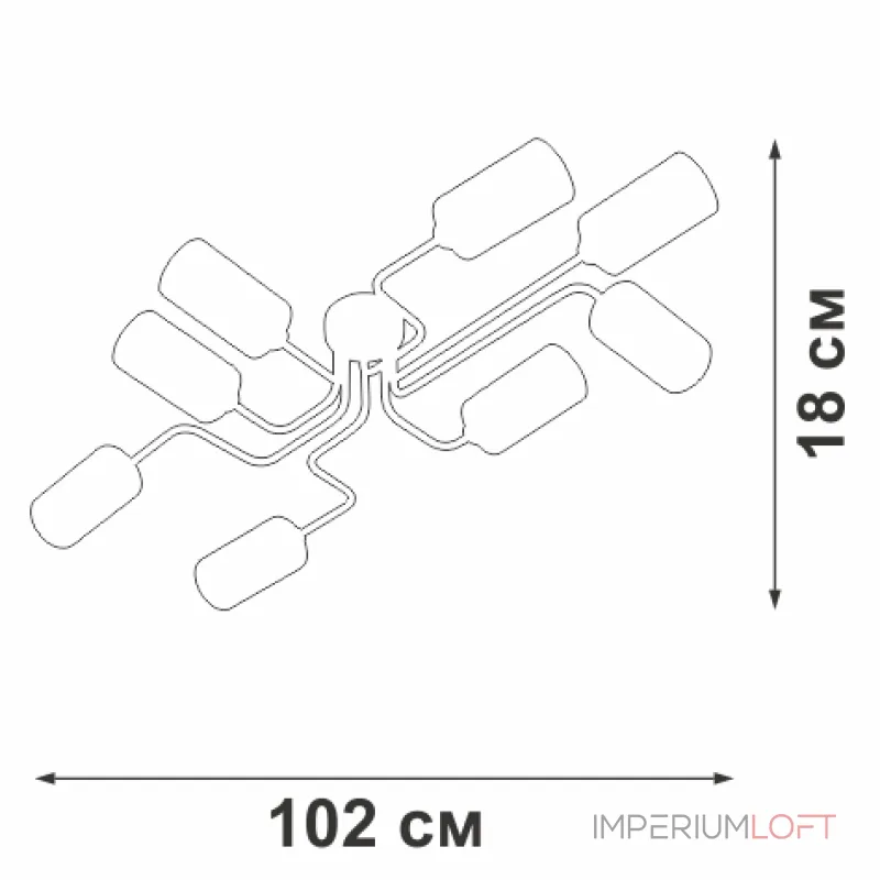 Потолочный светильник VitaLuce V4310-0/8PL Потолочный светильник VitaLuce V4310-0/8PL