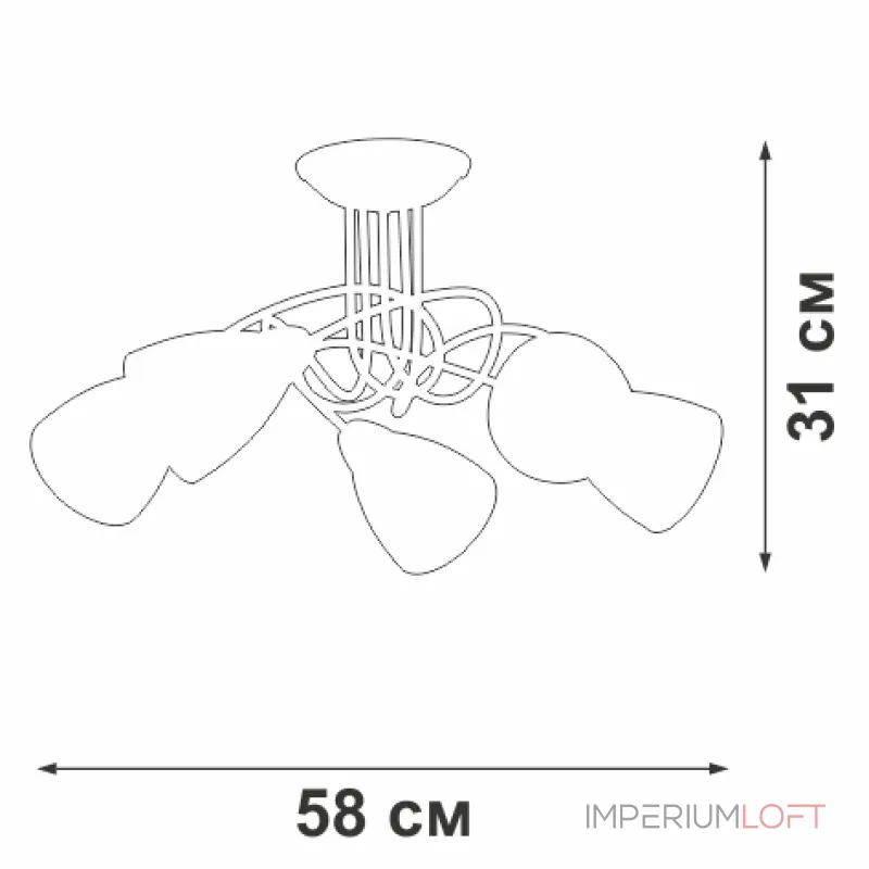 Потолочный светильник VitaLuce V3955-0/5PL