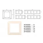 Рамка ALFA Line (Бежевый глянец) 3-ая AF110303 от ImperiumLoft
