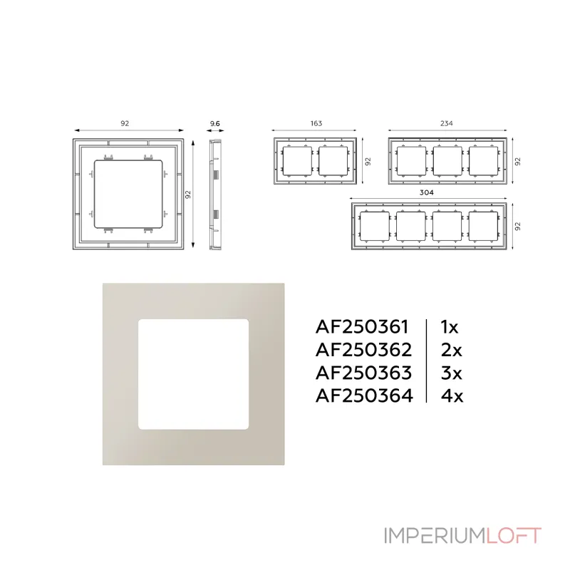 Рамка 4-ая Ambrella Volt ALFA AF250364