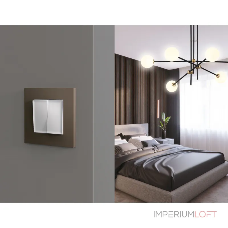 Рамка ALFA Qubi (Темная бронза матовый) 1-ая AF250631 от ImperiumLoft