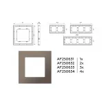 Рамка ALFA Qubi (Темная бронза матовый) 1-ая AF250631 от ImperiumLoft