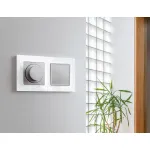 Рамка ALFA Platos (Белый Стекло закаленное натуральное) 1-ая AF380101 от ImperiumLoft