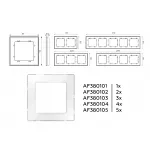 Рамка ALFA Platos (Белый Стекло закаленное натуральное) 1-ая AF380101 от ImperiumLoft