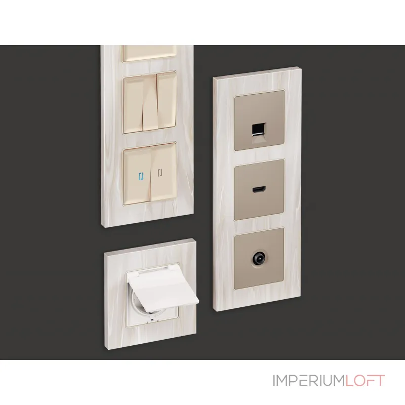 Рамка ALFA Grand (Бежевый мрамор) 3-ая AF930303 от ImperiumLoft Рамка ALFA Grand (Бежевый мрамор) 3-ая AF930303 от ImperiumLoft