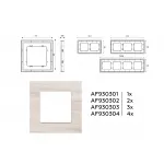 Рамка ALFA Grand (Бежевый мрамор) 3-ая AF930303 от ImperiumLoft