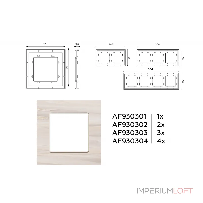 Рамка ALFA Grand (Бежевый мрамор) 3-ая AF930303 от ImperiumLoft Рамка ALFA Grand (Бежевый мрамор) 3-ая AF930303 от ImperiumLoft