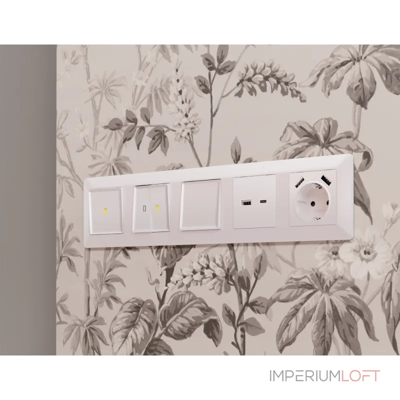 Лицевая панель для 2-клавишных выключателей Ambrella Volt ALFA AP2030 Лицевая панель для 2-клавишных выключателей Ambrella Volt ALFA AP2030