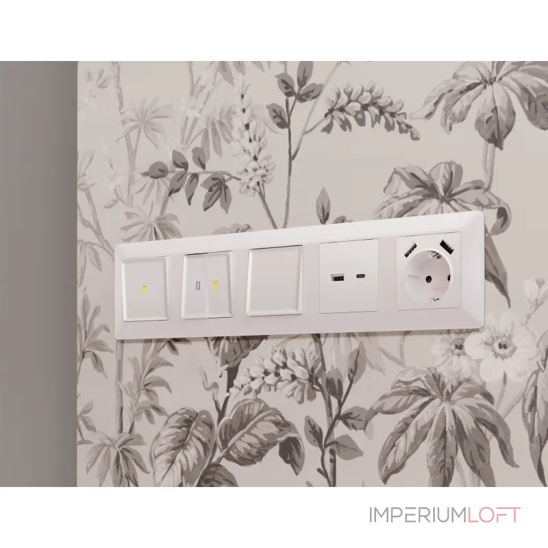 Лицевая панель для электрической розетки с заземлением со шторками 2USB A+A Ambrella Volt ALFA AP2090 Лицевая панель для электрической розетки с заземлением со шторками 2USB A+A Ambrella Volt ALFA AP2090