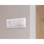 Лицевая панель для электрической розетки с заземлением со шторками 2USB A+C Ambrella Volt ALFA AP2100