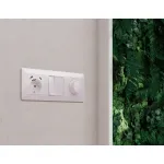 Лицевая панель для электрической розетки с заземлением со шторками 2USB A+C Ambrella Volt ALFA AP2100