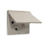 Лицевая панель для электрической розетки с/з со шторками и крышкой IP44 Ambrella Volt ALFA AP3680