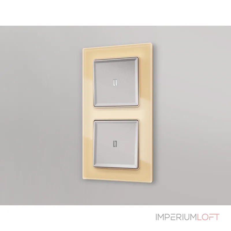 Лицевая панель ALFA (Сталь матовый) для 1-клавишных выключателей с подсветкой QUANT AP5020 от ImperiumLoft