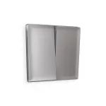 Лицевая панель ALFA (Сталь матовый) для 2-клавишных выключателей QUANT AP5030 от ImperiumLoft