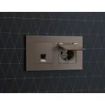 Лицевая панель для компьютерной/телефонной розетки RJ-45/RJ-11 Ambrella Volt ALFA AP6420