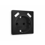 Лицевая панель для электрической розетки с заземлением со шторками 2USB A+A Ambrella Volt ALFA AP8090