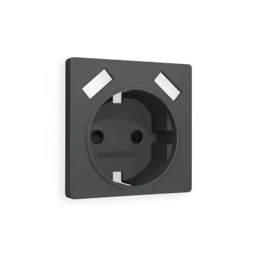 Лицевая панель для электрической розетки с заземлением со шторками 2USB A+A Ambrella Volt ALFA AP9090 Лицевая панель для электрической розетки с заземлением со шторками 2USB A+A Ambrella Volt ALFA AP9090