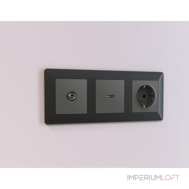 Лицевая панель для HDMI розетки Ambrella Volt ALFA AP9140 Лицевая панель для HDMI розетки Ambrella Volt ALFA AP9140