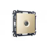 Комплект механизма TV розетки проходной ALFA MA613030 Шампань 5-1000 MHz 4dB QUANT от ImperiumLoft