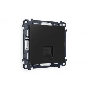 Комплект механизма компьютерной розетки RJ-45(8P8C) CAT6 с защитной шторкой Ambrella Volt MA MA812010