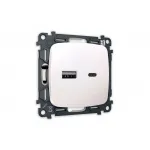 Комплект механизма розетки 2USB A+C 20W быстрая зарядка Ambrella Volt MO MO211010