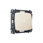 Комплект механизма 1-клавишного выключателя с подсветкой 5600K OMEGA MO302015 Бежевый глянец QUANT от ImperiumLoft