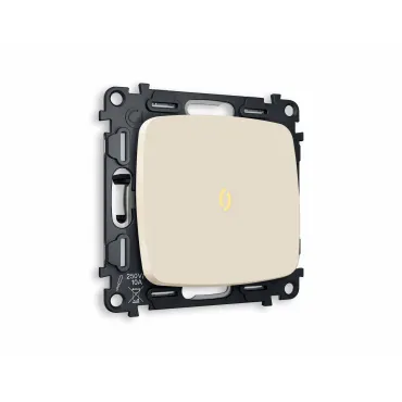 Комплект механизма 1-клавишного проходного выключателя с подсветкой 3200K Volt QUANT MO322030 Комплект механизма 1-клавишного проходного выключателя с подсветкой 3200K Volt QUANT MO322030