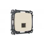 Комплект механизма компьютерной розетки RJ-45(8P8C) CAT6 с защитной шторкой Ambrella Volt MO MO332010