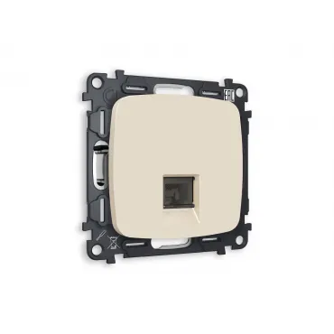 Комплект механизма компьютерной розетки RJ-45(8P8C) CAT6 с защитной шторкой Ambrella Volt MO MO332010