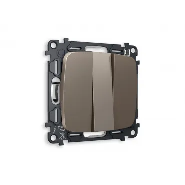 Комплект механизма 3-клавишного выключателя Ambrella Volt MO MO635010 Комплект механизма 3-клавишного выключателя Ambrella Volt MO MO635010