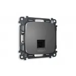 Комплект механизма телефонной розетки RJ-11(4P4C) с защитной шторкой Ambrella Volt MO MO662030