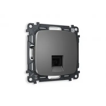 Комплект механизма телефонной розетки RJ-11(4P4C) с защитной шторкой Ambrella Volt MO MO662030