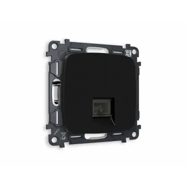 Комплект механизма компьютерной розетки RJ-45(8P8C) CAT6 с защитной шторкой Ambrella Volt MO MO812010