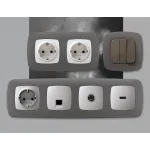 Рамка OMEGA Ecta (Антрацит серый) 4-ая OF140654 от ImperiumLoft