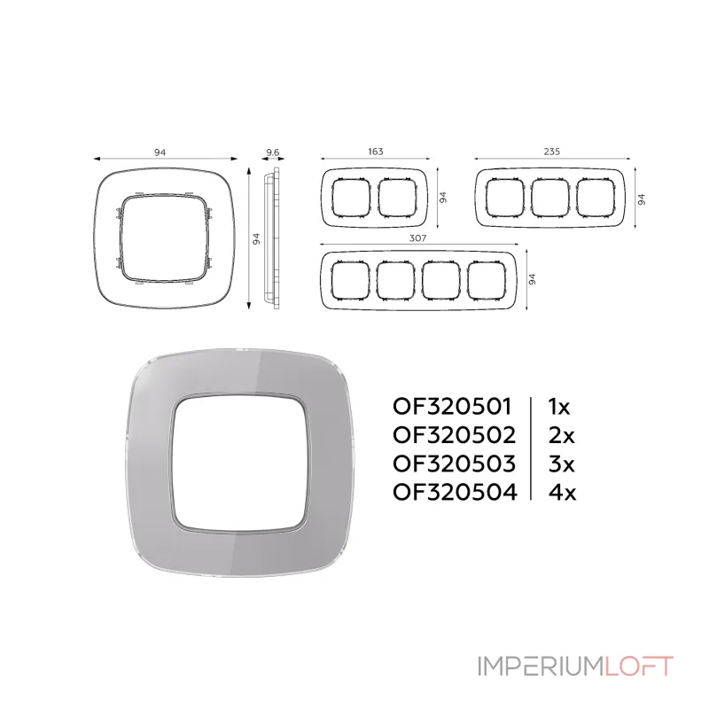 Рамка 2-ая Ambrella Volt OMEGA OF320502