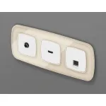 Лицевая панель для компьютерной/телефонной розетки RJ-45/RJ-11 Ambrella Volt OMEGA OP1120