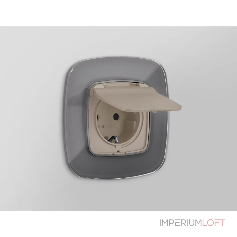 Лицевая панель для электрической розетки с/з со шторками и крышкой IP44 Ambrella Volt OMEGA OP3680 Лицевая панель для электрической розетки с/з со шторками и крышкой IP44 Ambrella Volt OMEGA OP3680