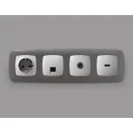 Лицевая панель для компьютерной/телефонной розетки RJ-45/RJ-11 Ambrella Volt OMEGA OP4120