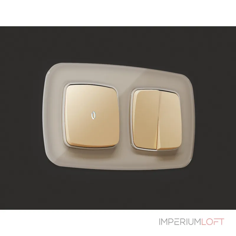 Лицевая панель для 1-клавишных выключателей с подсветкой Ambrella Volt OMEGA OP6020