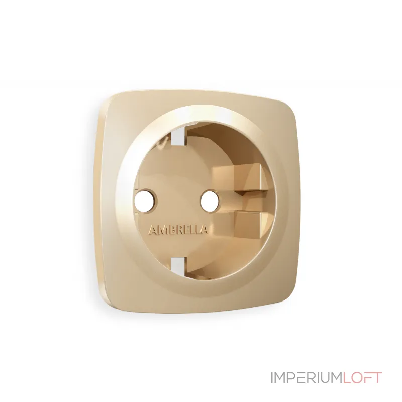 Лицевая панель OMEGA (Шампань) для электрической розетки с заземлением QUANT OP6060 от ImperiumLoft Лицевая панель OMEGA (Шампань) для электрической розетки с заземлением QUANT OP6060 от ImperiumLoft