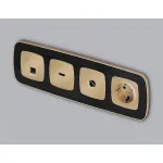 Лицевая панель OMEGA (Шампань) для электрической розетки с заземлением QUANT OP6060 от ImperiumLoft