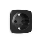 Лицевая панель OMEGA (Черный матовый) для электрической розетки с заземлением со шторками QUANT OP8070 от ImperiumLoft