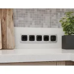 Лицевая панель для электрической розетки с заземлением со шторками 2USB A+C Ambrella Volt OMEGA OP8100
