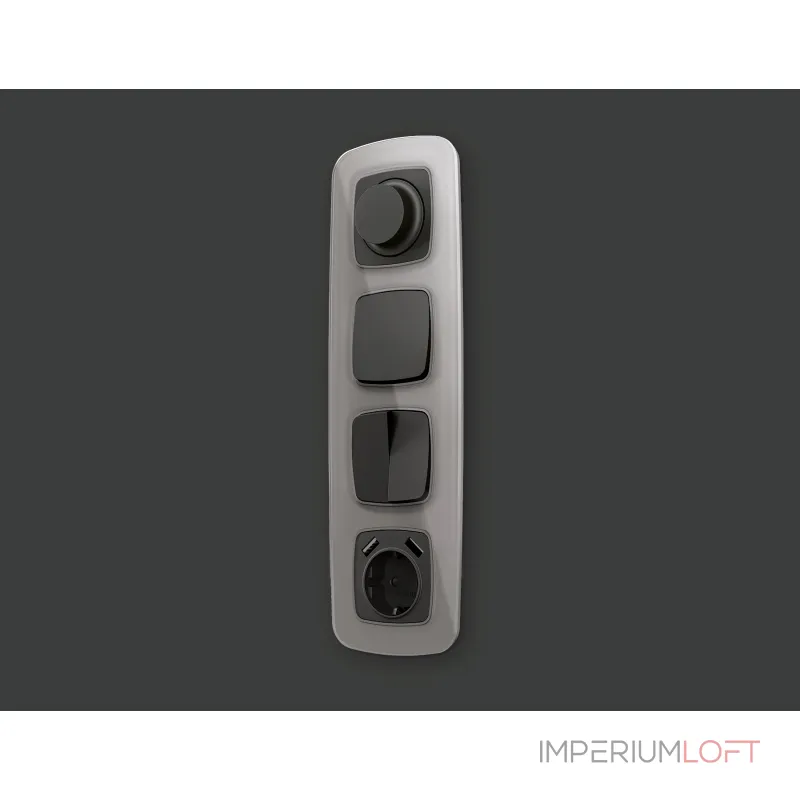 Лицевая панель для 2-клавишных выключателей Ambrella Volt OMEGA OP9030 Лицевая панель для 2-клавишных выключателей Ambrella Volt OMEGA OP9030