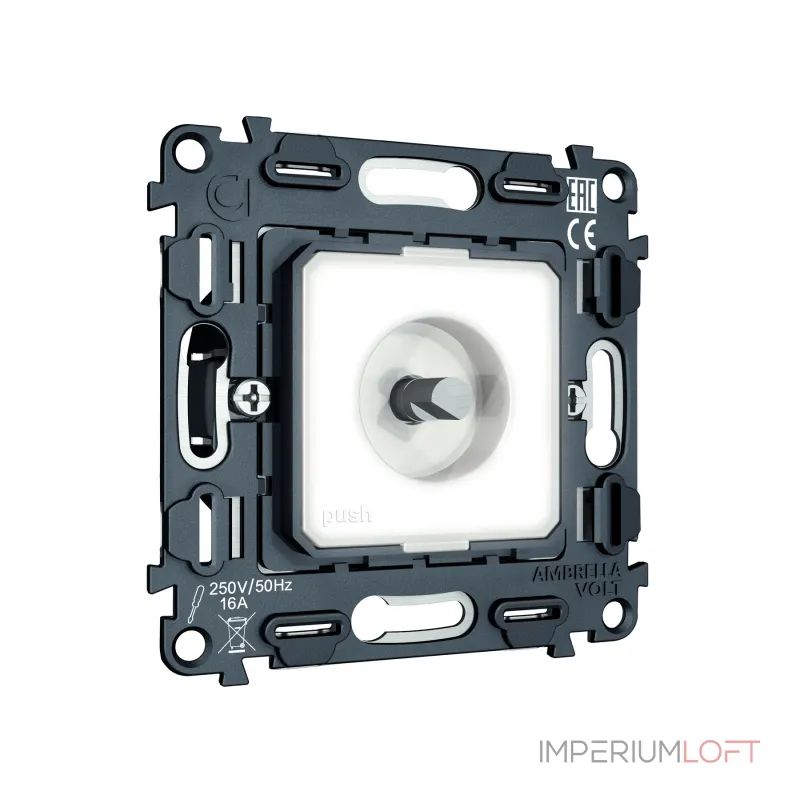 Механизм терморегулятора с датчиком для теплого пола с подсветкой 16A-250V Volt QUANT VM1381 от ImperiumLoft